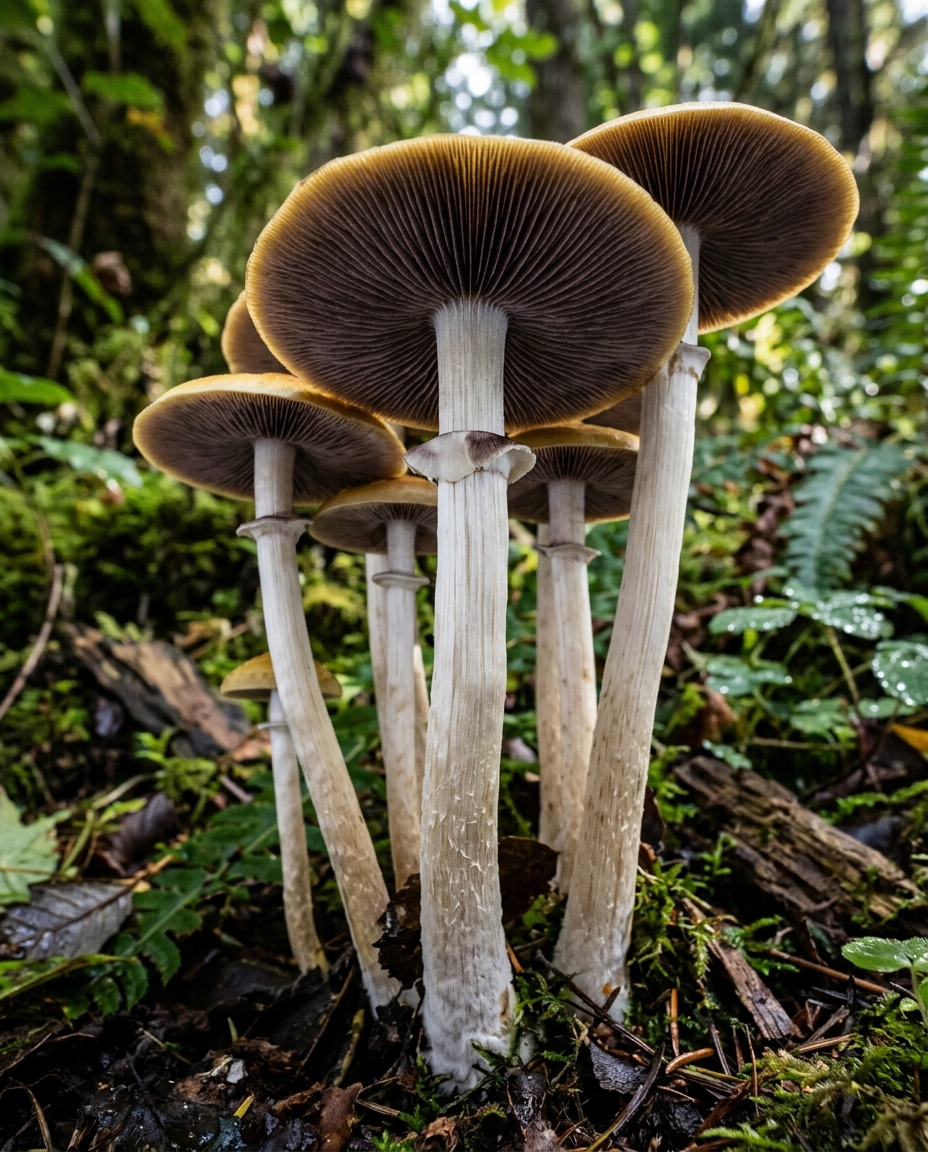 Low Angle Sacred Mushroom Cluster