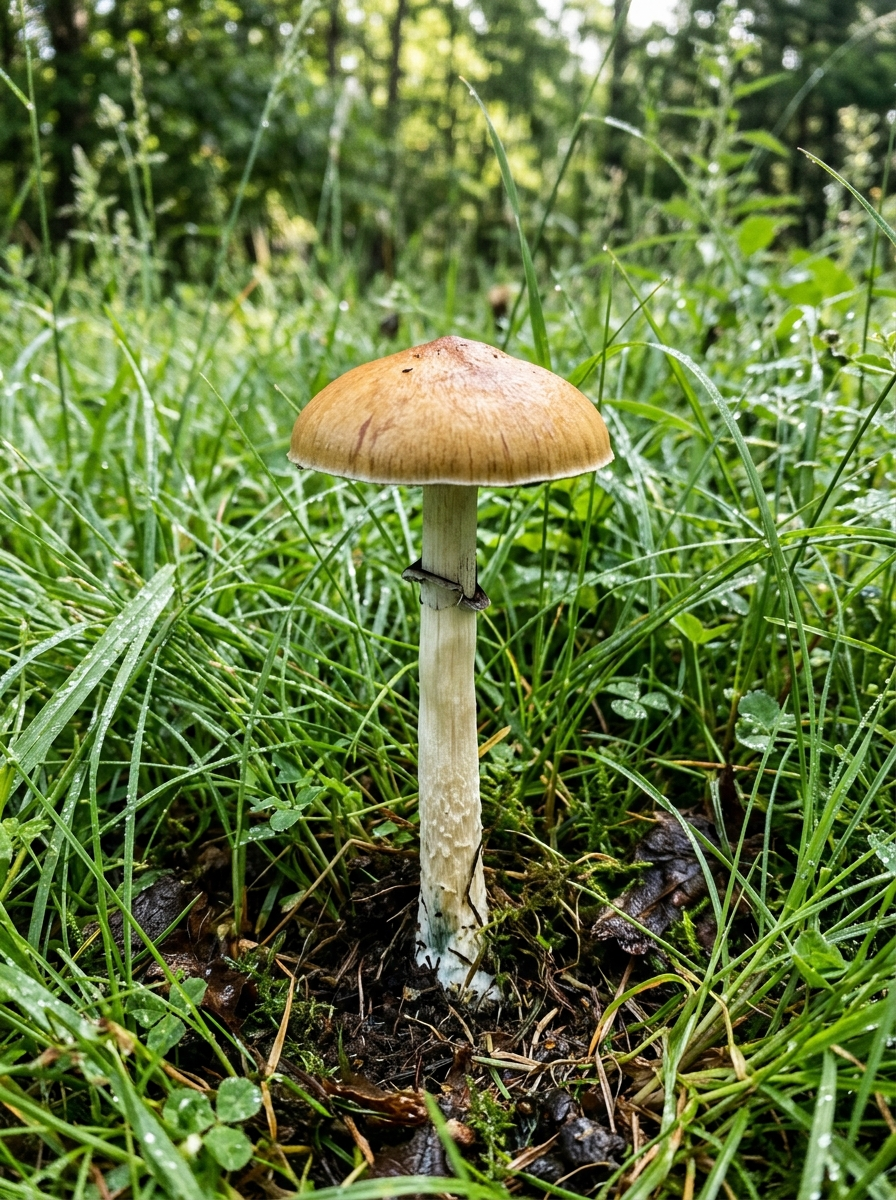 Golden Teacher Mushroom in Natural Habitat