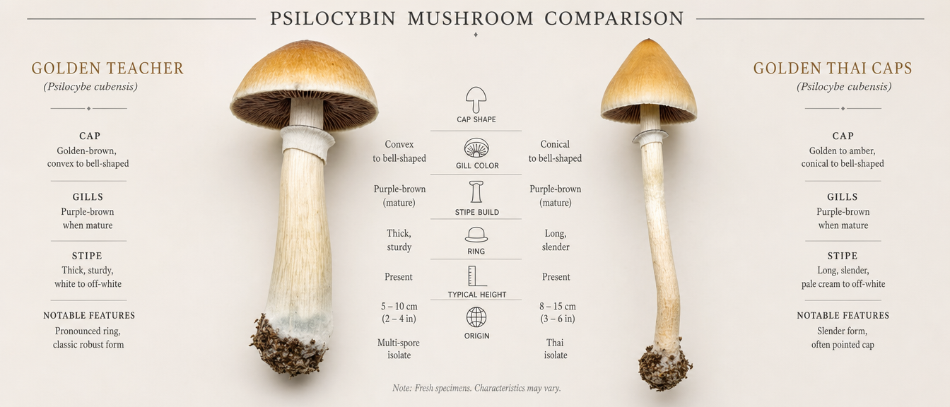 Psilocybin Mushroom Comparison