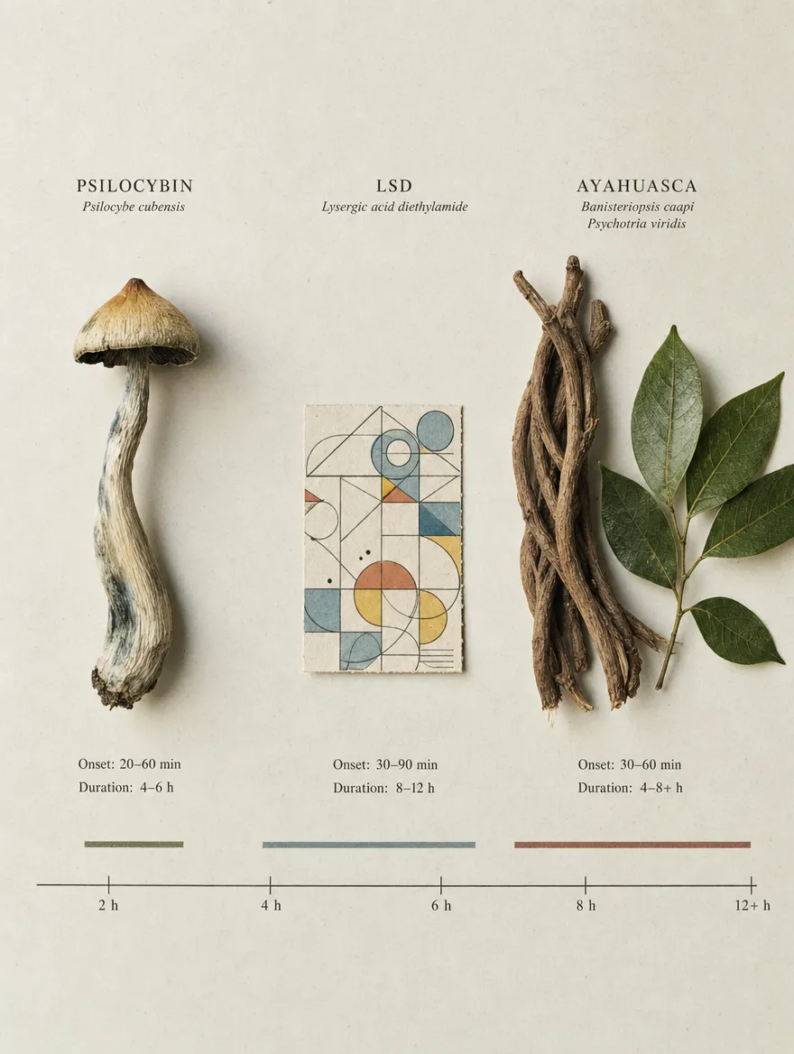 psilocybin-lsd-ayahuasca-duration-comparison